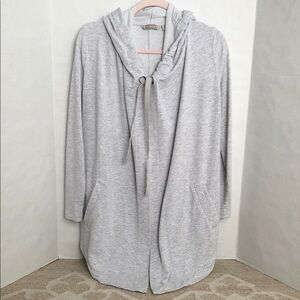 Athleta Drape Front Hooded Sweatshirt Wrap Cardigan Size XS